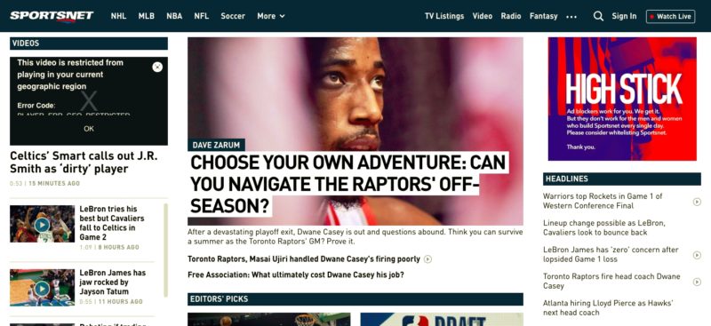 unblock sportsnet Guides